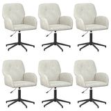 vidaXL Draaibureau stoelen 2 st 54 x 55 x 90 cm Lichtgrijs fluweel