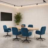 vidaXL Draaibureau stoelen 2 st 54 x 55 x 90 cm Lichtgrijs fluweel