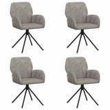 vidaXL Draaikrukken 4 pcs Kunst Suède Leer Bruin 54 x 55 x 86 cm