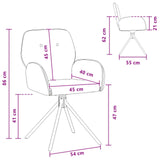 vidaXL Draaikrukken 4 pcs Kunst Suède Leer Bruin 54 x 55 x 86 cm
