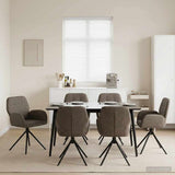 vidaXL Draaikrukken 4 pcs Kunst Suède Leer Bruin 54 x 55 x 86 cm