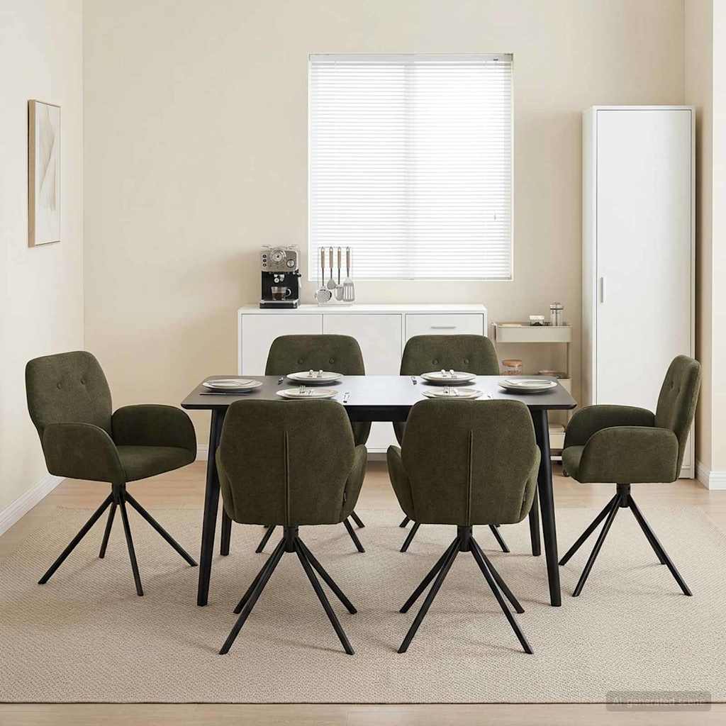 vidaXL Draaikrukken 4 pcs Kunst Suède Leer Bruin 54 x 55 x 86 cm