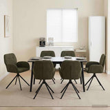 vidaXL Draaikrukken 4 pcs Kunst Suède Leer Bruin 54 x 55 x 86 cm