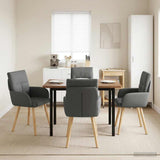 vidaXL Eetstoelen 4 pcs Stof Lichtgrijs 60 x 56 x 96 cm