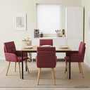 vidaXL Eetstoelen 4 pcs Stof Lichtgrijs 60 x 56 x 96 cm