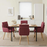 vidaXL Eetstoelen 4 pcs Stof Lichtgrijs 60 x 56 x 96 cm