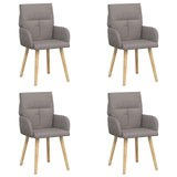 vidaXL Eetstoelen 4 pcs Stof Lichtgrijs 60 x 56 x 96 cm