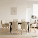 vidaXL Eetstoelen 4 pcs Stof Lichtgrijs 60 x 56 x 96 cm