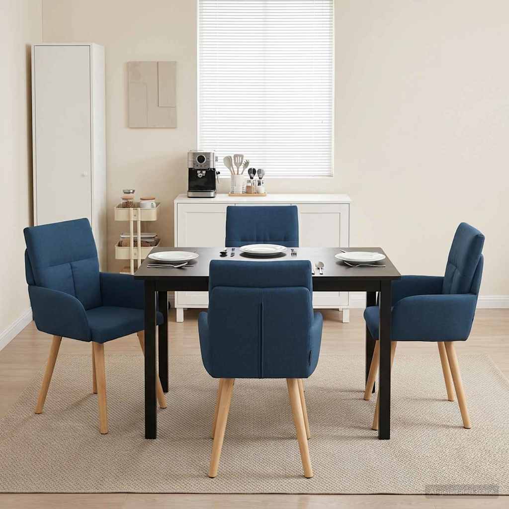 vidaXL Eetstoelen 4 pcs Stof Lichtgrijs 60 x 56 x 96 cm