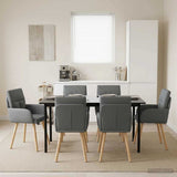 vidaXL Eetstoelen 4 pcs Stof Lichtgrijs 60 x 56 x 96 cm
