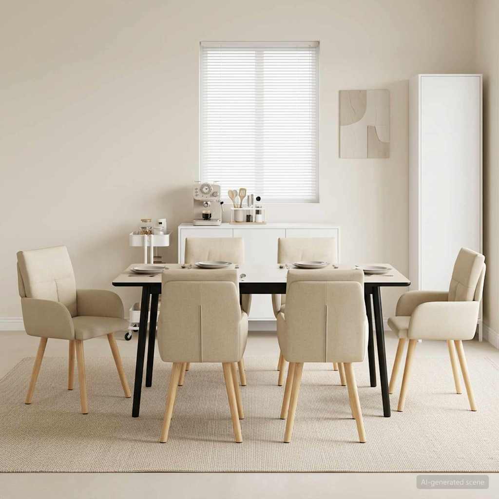 vidaXL Eetstoelen 4 pcs Stof Lichtgrijs 60 x 56 x 96 cm