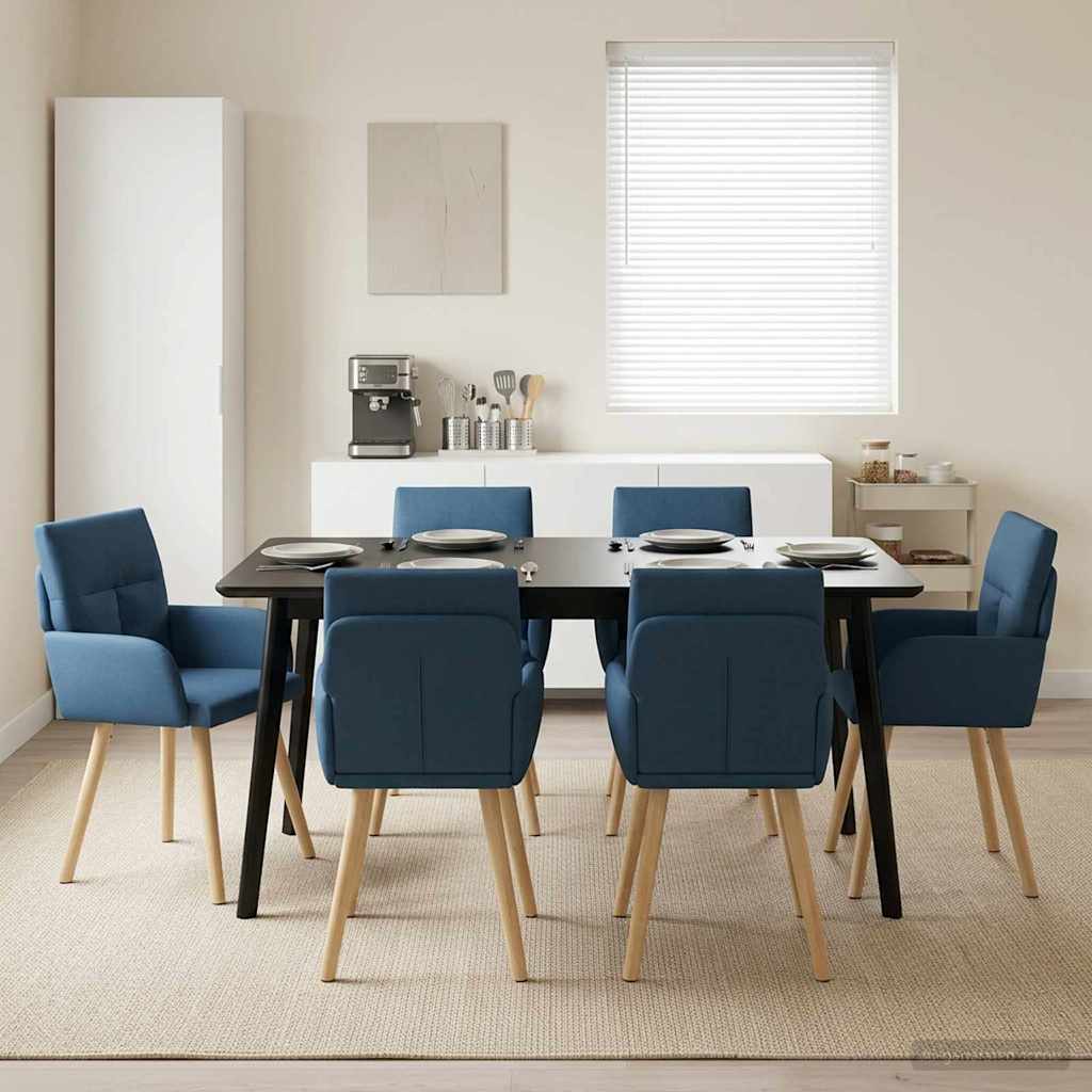 vidaXL Eetstoelen 4 pcs Stof Lichtgrijs 60 x 56 x 96 cm