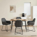 vidaXL Eetstoelen 4 pcs fluweel Lichtgrijs 55 x 50 x 84 cm