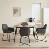 vidaXL Eetstoelen 4 pcs fluweel Lichtgrijs 55 x 50 x 84 cm