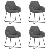 vidaXL Eetstoelen 4 pcs fluweel Lichtgrijs 55 x 50 x 84 cm