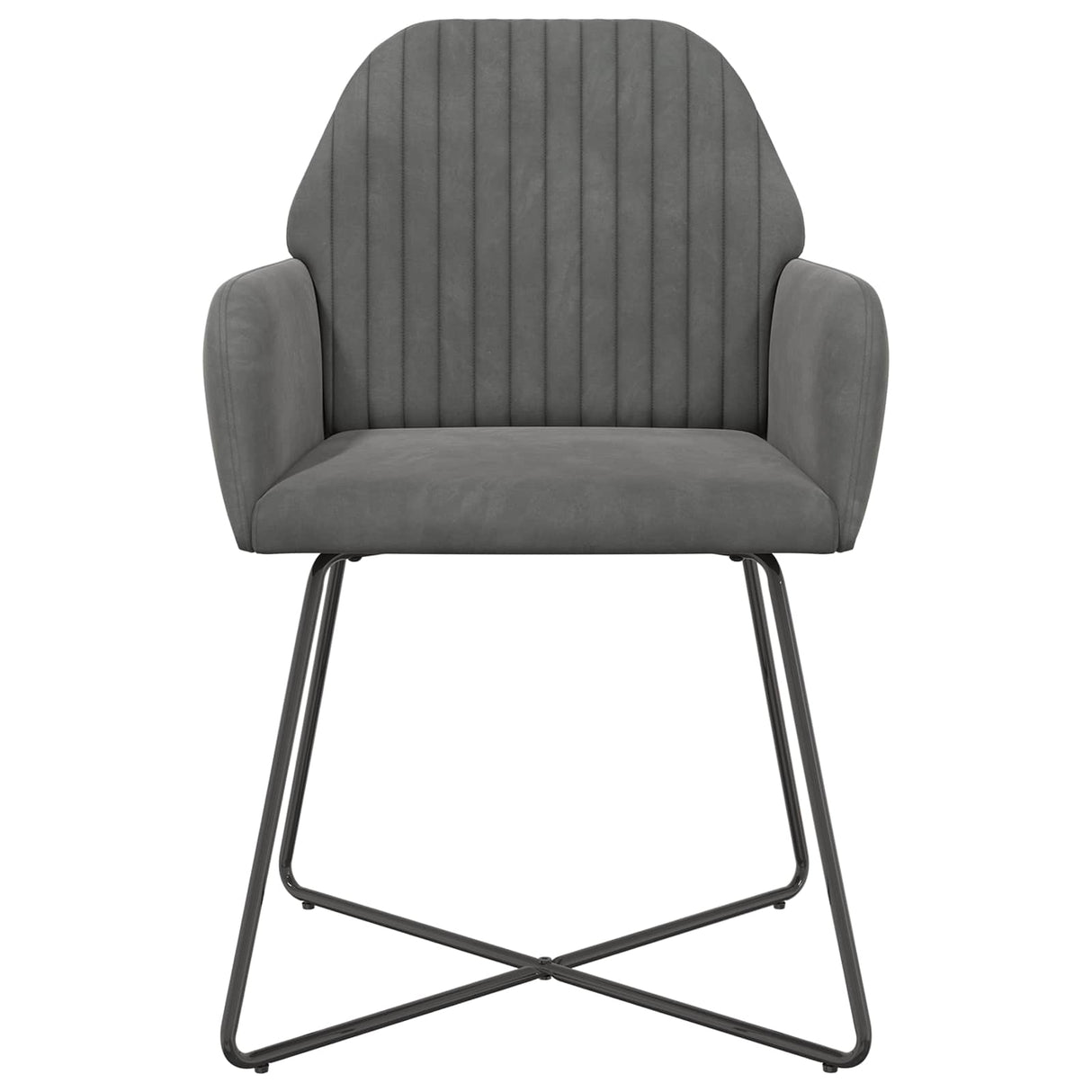 vidaXL Eetstoelen 4 pcs fluweel Lichtgrijs 55 x 50 x 84 cm