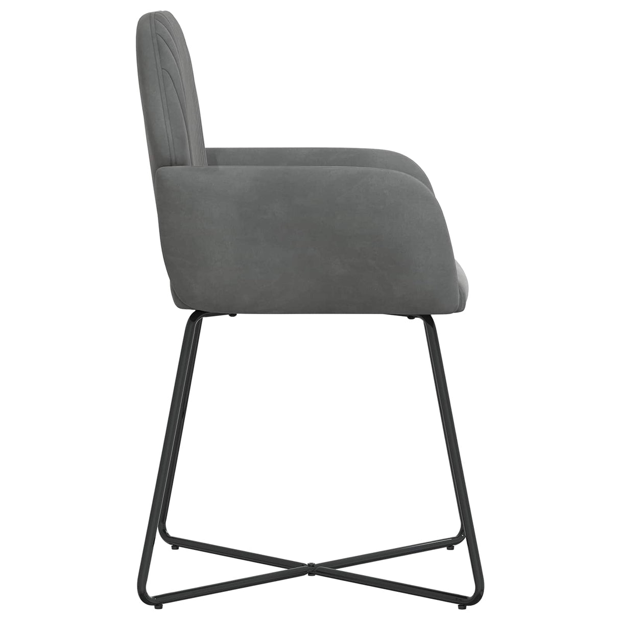 vidaXL Eetstoelen 4 pcs fluweel Lichtgrijs 55 x 50 x 84 cm