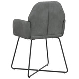 vidaXL Eetstoelen 4 pcs fluweel Lichtgrijs 55 x 50 x 84 cm