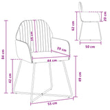 vidaXL Eetstoelen 4 pcs fluweel Lichtgrijs 55 x 50 x 84 cm