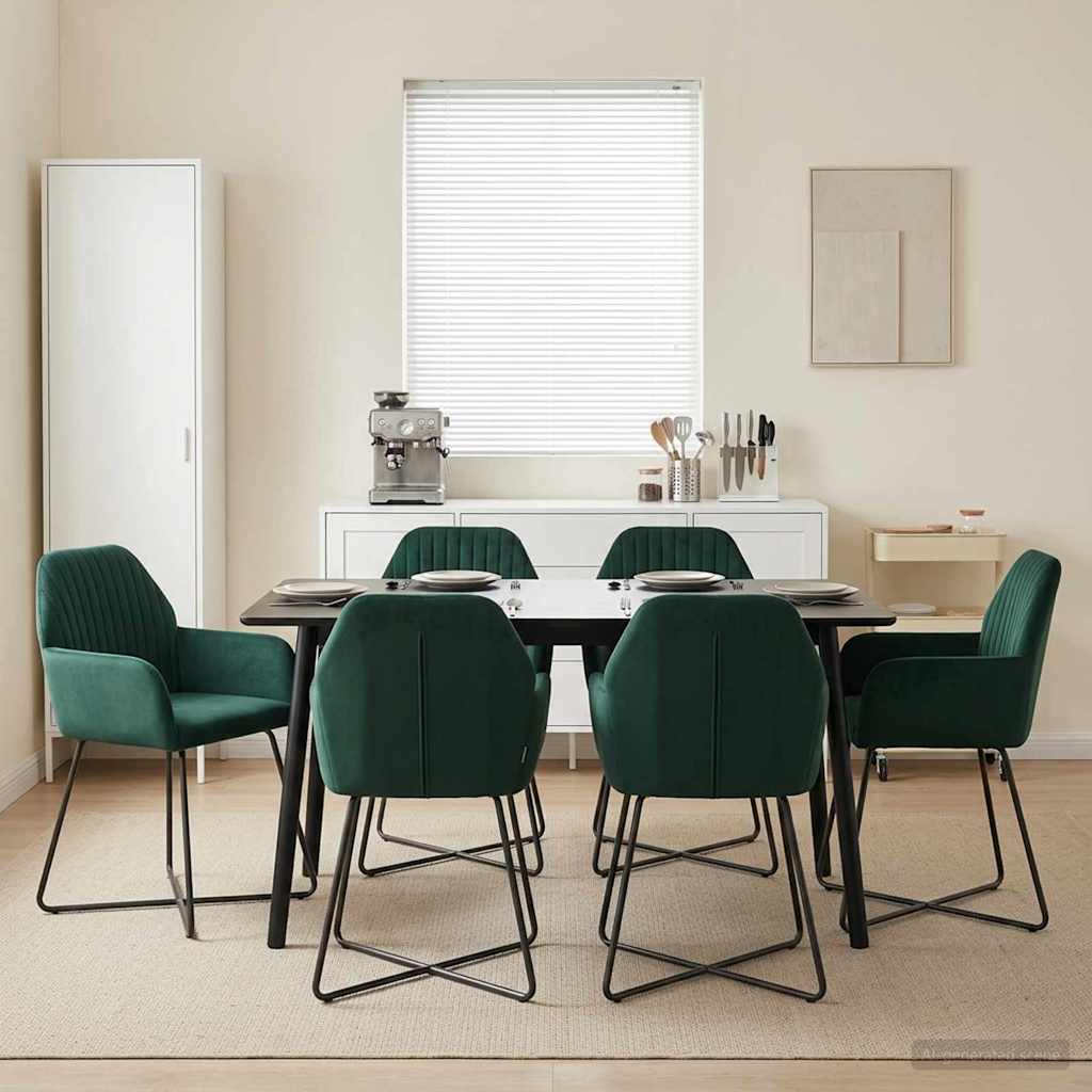 vidaXL Eetstoelen 4 pcs fluweel Lichtgrijs 55 x 50 x 84 cm