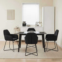 vidaXL Eetstoelen 4 pcs fluweel Lichtgrijs 55 x 50 x 84 cm