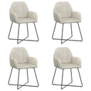 vidaXL Eetstoelen 4 pcs fluweel Lichtgrijs 55 x 50 x 84 cm