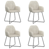 vidaXL Eetstoelen 4 pcs fluweel Lichtgrijs 55 x 50 x 84 cm