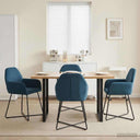 vidaXL Eetstoelen 4 pcs fluweel Lichtgrijs 55 x 50 x 84 cm