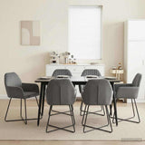 vidaXL Eetstoelen 4 pcs fluweel Lichtgrijs 55 x 50 x 84 cm