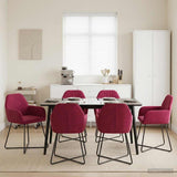vidaXL Eetstoelen 4 pcs fluweel Lichtgrijs 55 x 50 x 84 cm