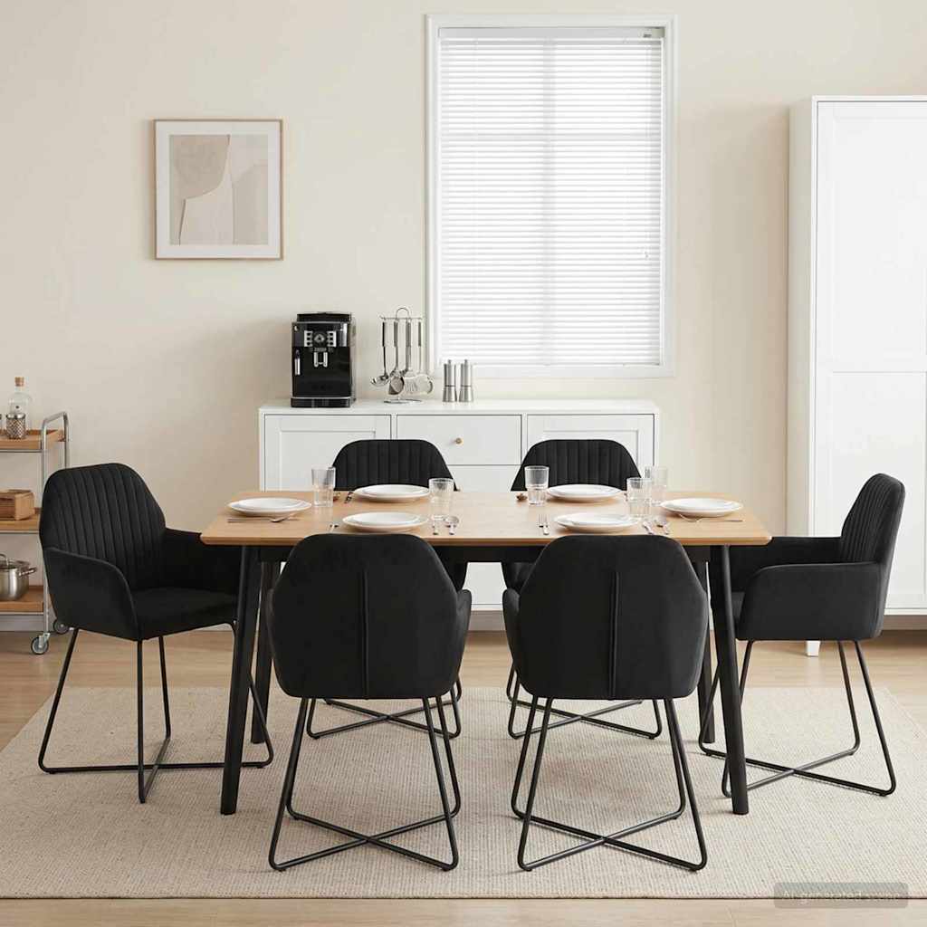 vidaXL Eetstoelen 4 pcs fluweel Lichtgrijs 55 x 50 x 84 cm