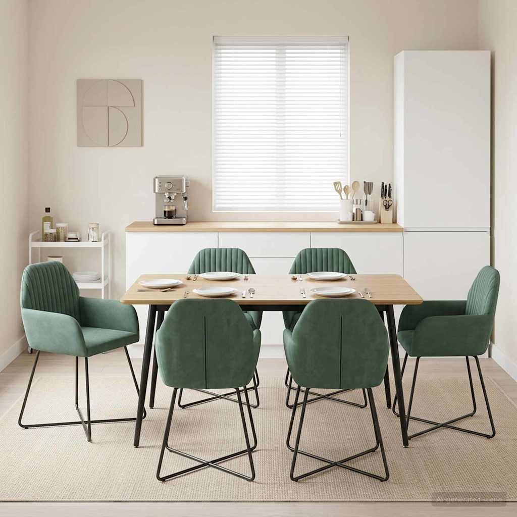vidaXL Eetstoelen 4 pcs fluweel Lichtgrijs 55 x 50 x 84 cm