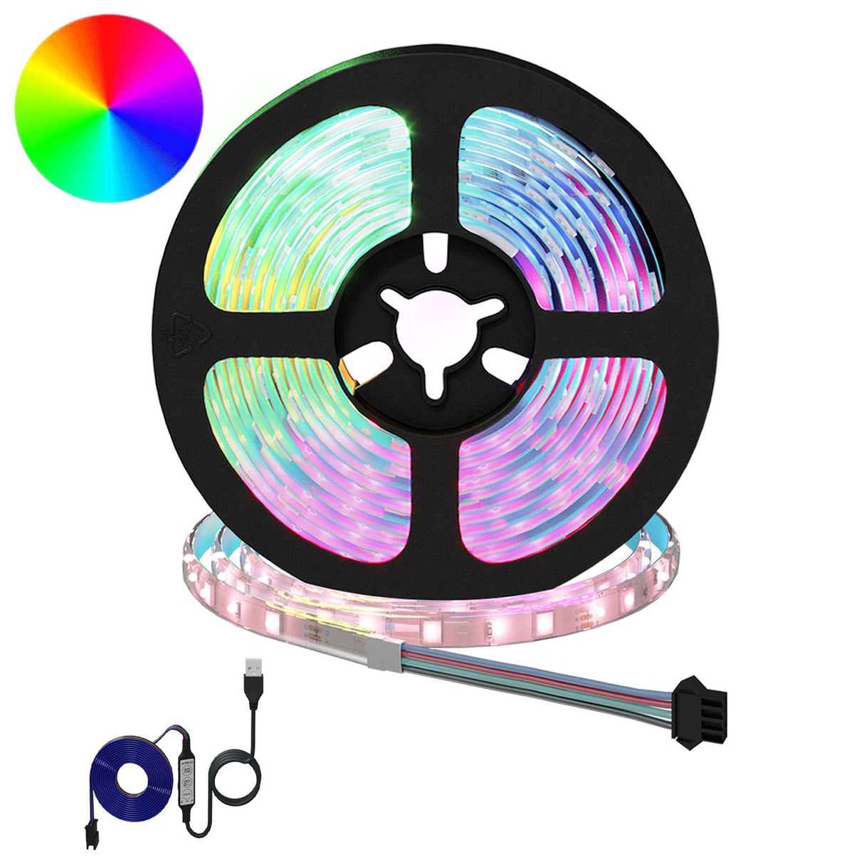 vidaXL LED strip 2 pcs Zwart en Transparant 3000 mm Koper en Plastic