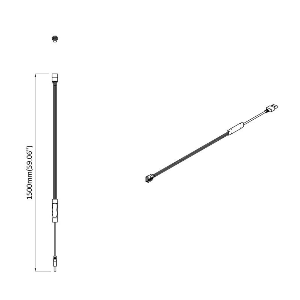 vidaXL LED strip 2 pcs Zwart en Transparant 3000 mm Koper en Plastic