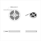 vidaXL LED strip 2 pcs Zwart en Transparant 3000 mm Koper en Plastic