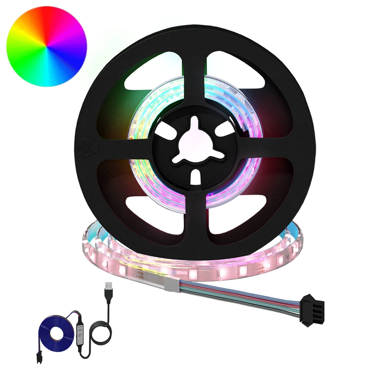 vidaXL LED strip 2 pcs Zwart en Transparant 3000 mm Koper en Plastic