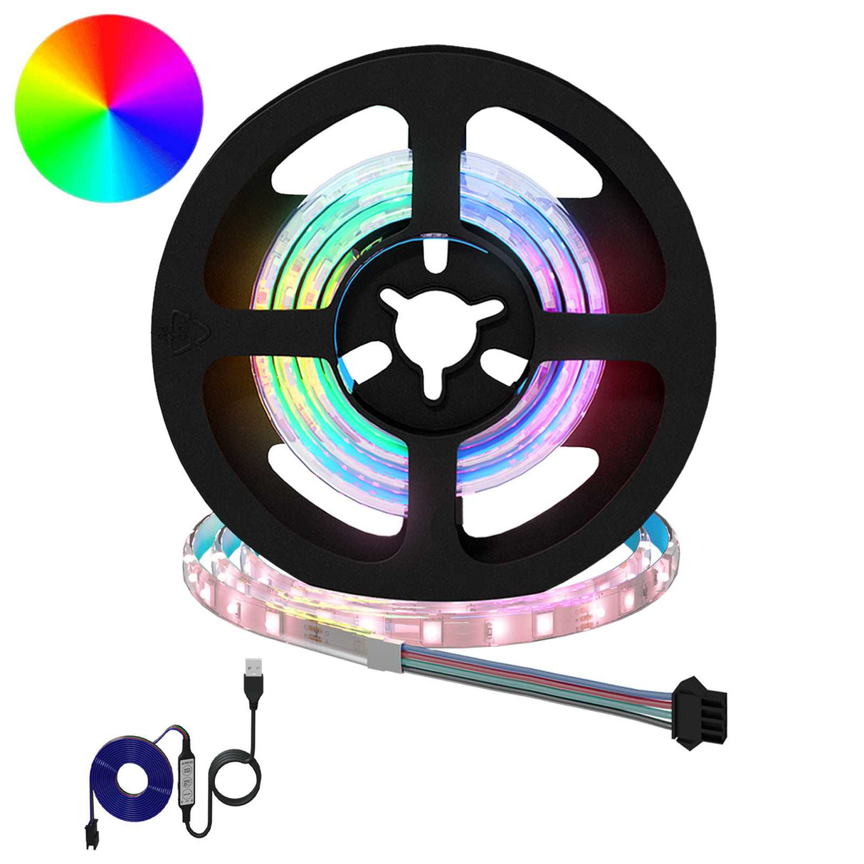 vidaXL LED strip 2 pcs Zwart en Transparant 3000 mm Koper en Plastic