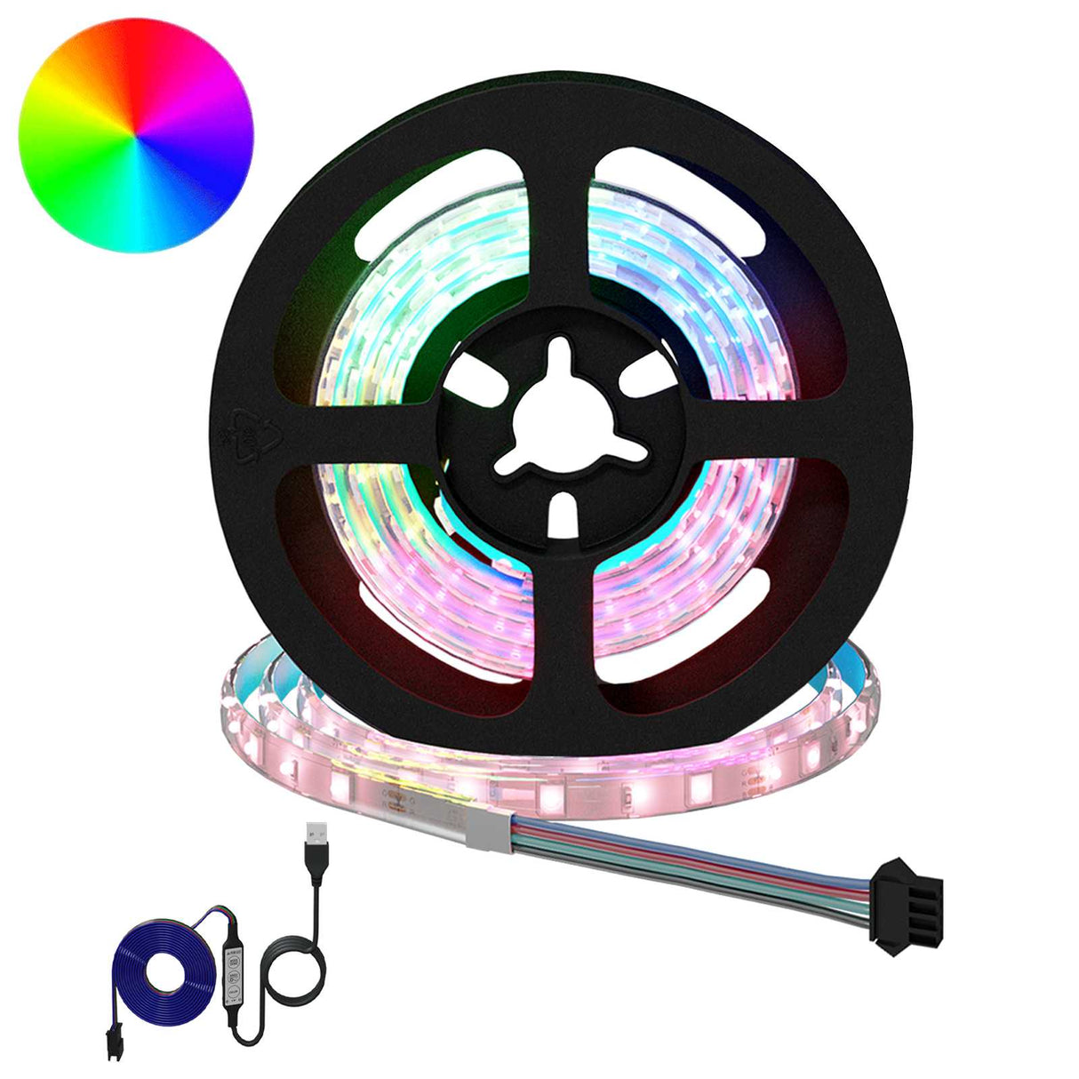 vidaXL LED strip 2 pcs Zwart en Transparant 3000 mm Koper en Plastic