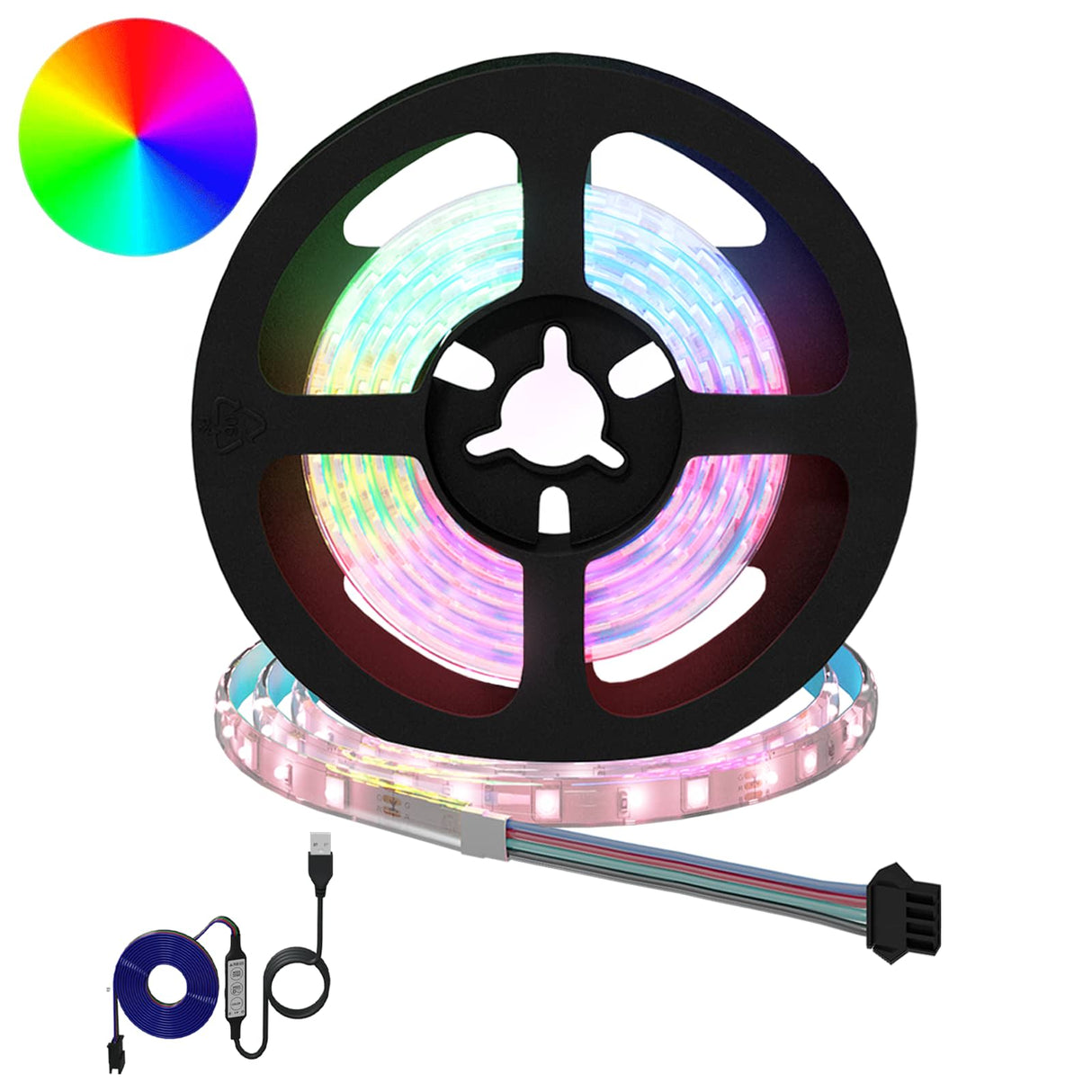 vidaXL LED strip 2 pcs Zwart en Transparant 3000 mm Koper en Plastic