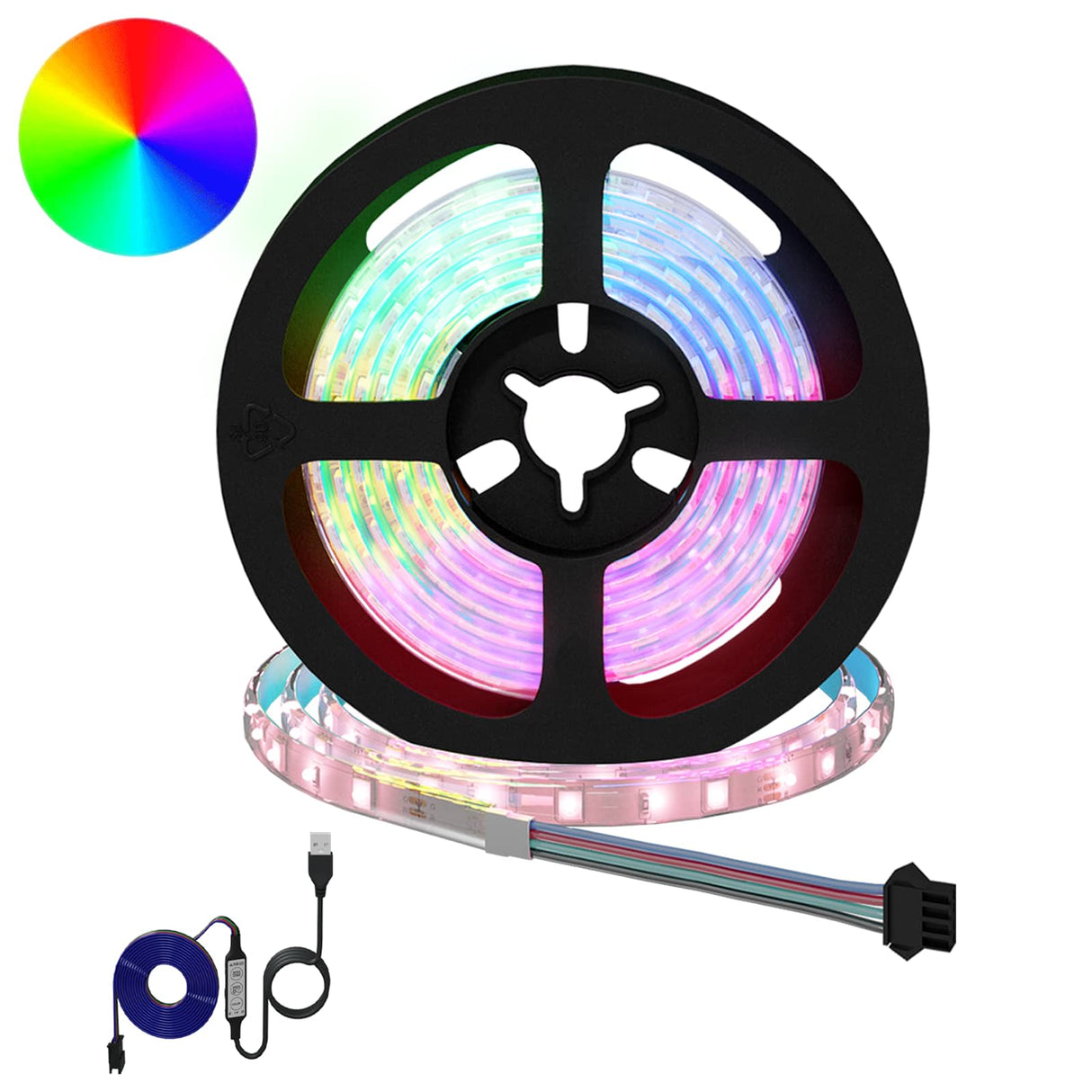 vidaXL LED strip 2 pcs Zwart en Transparant 3000 mm Koper en Plastic