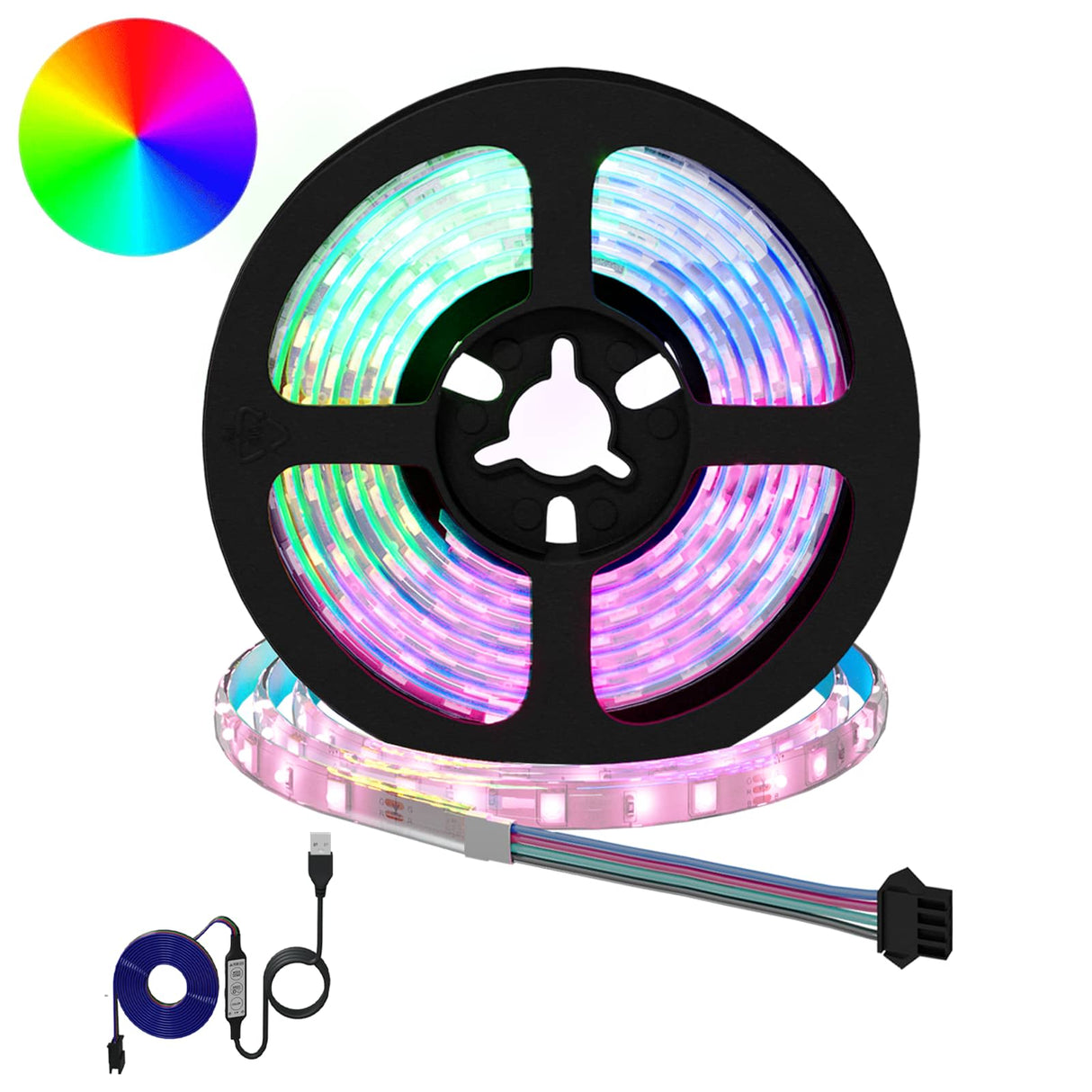 vidaXL LED strip 2 pcs Zwart en Transparant 3000 mm Koper en Plastic