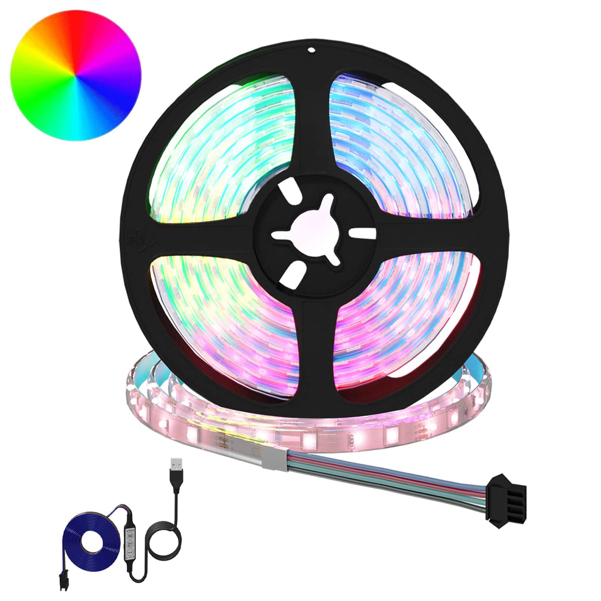 vidaXL LED strip 2 pcs Zwart en Transparant 3000 mm Koper en Plastic