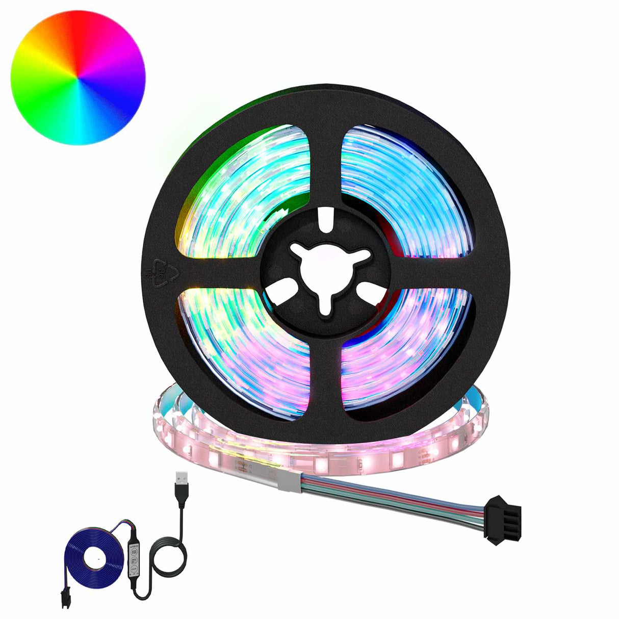 vidaXL LED strip 2 pcs Zwart en Transparant 3000 mm Koper en Plastic