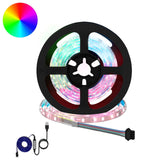 vidaXL LED strip 2 pcs Zwart en Transparant 3000 mm Koper en Plastic