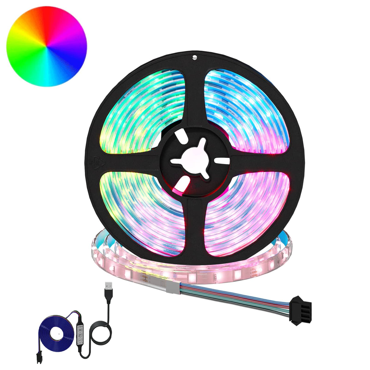 vidaXL LED strip 2 pcs Zwart en Transparant 3000 mm Koper en Plastic