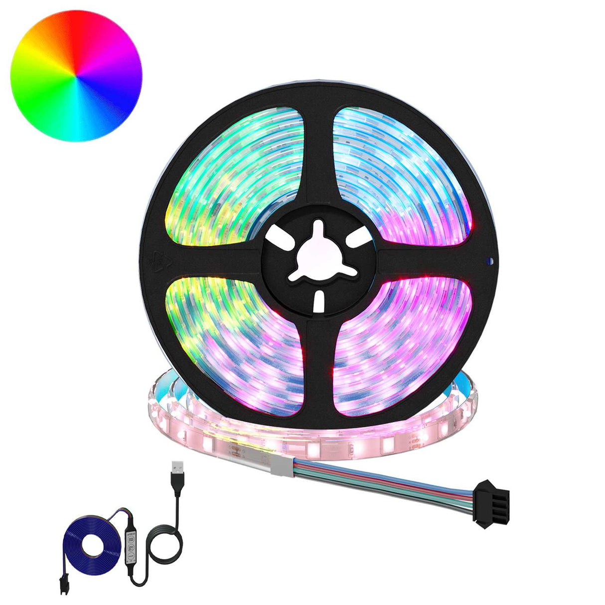 vidaXL LED strip 2 pcs Zwart en Transparant 3000 mm Koper en Plastic
