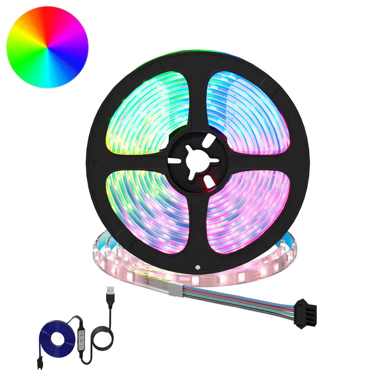vidaXL LED strip 2 pcs Zwart en Transparant 3000 mm Koper en Plastic