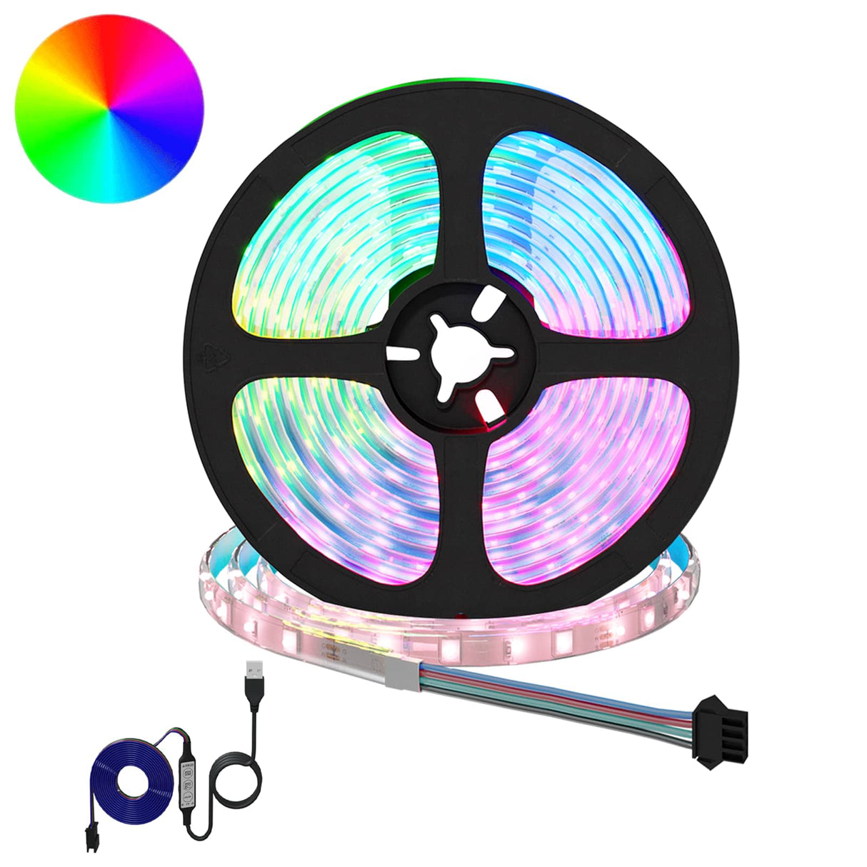 vidaXL LED strip 2 pcs Zwart en Transparant 3000 mm Koper en Plastic