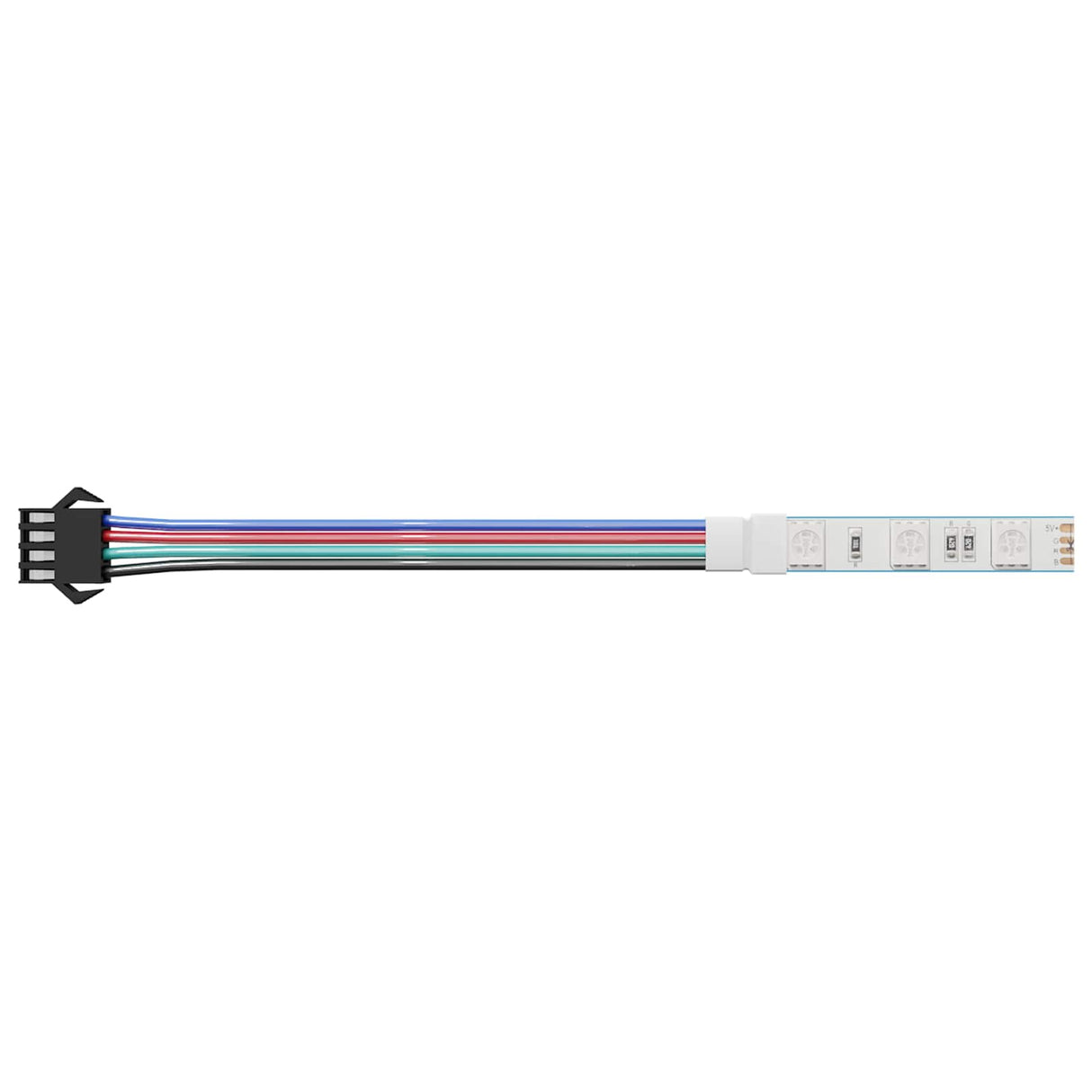 vidaXL LED strip 2 pcs Zwart en Wit 1745 mm Koper en Plastic