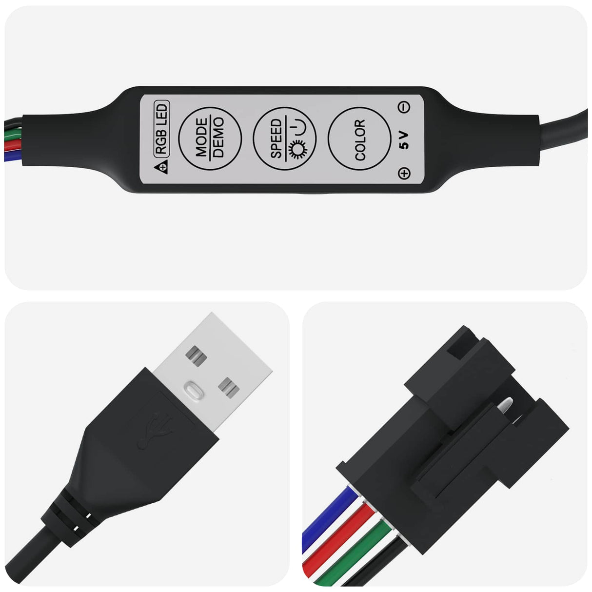vidaXL LED strip 2 pcs Zwart en Wit 1745 mm Koper en Plastic